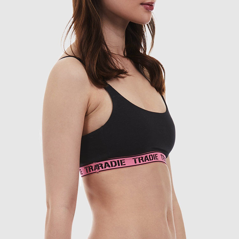 Tradie Lady Comfort Scoop Neck Crop_Black - WJ4528SJ -Focus
