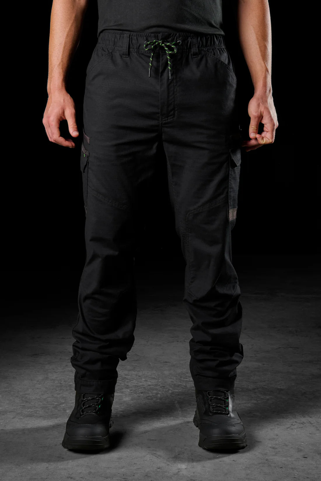 FXD - WP-12 - Elastic Waist Stretch Ripstop Work Pant_Black