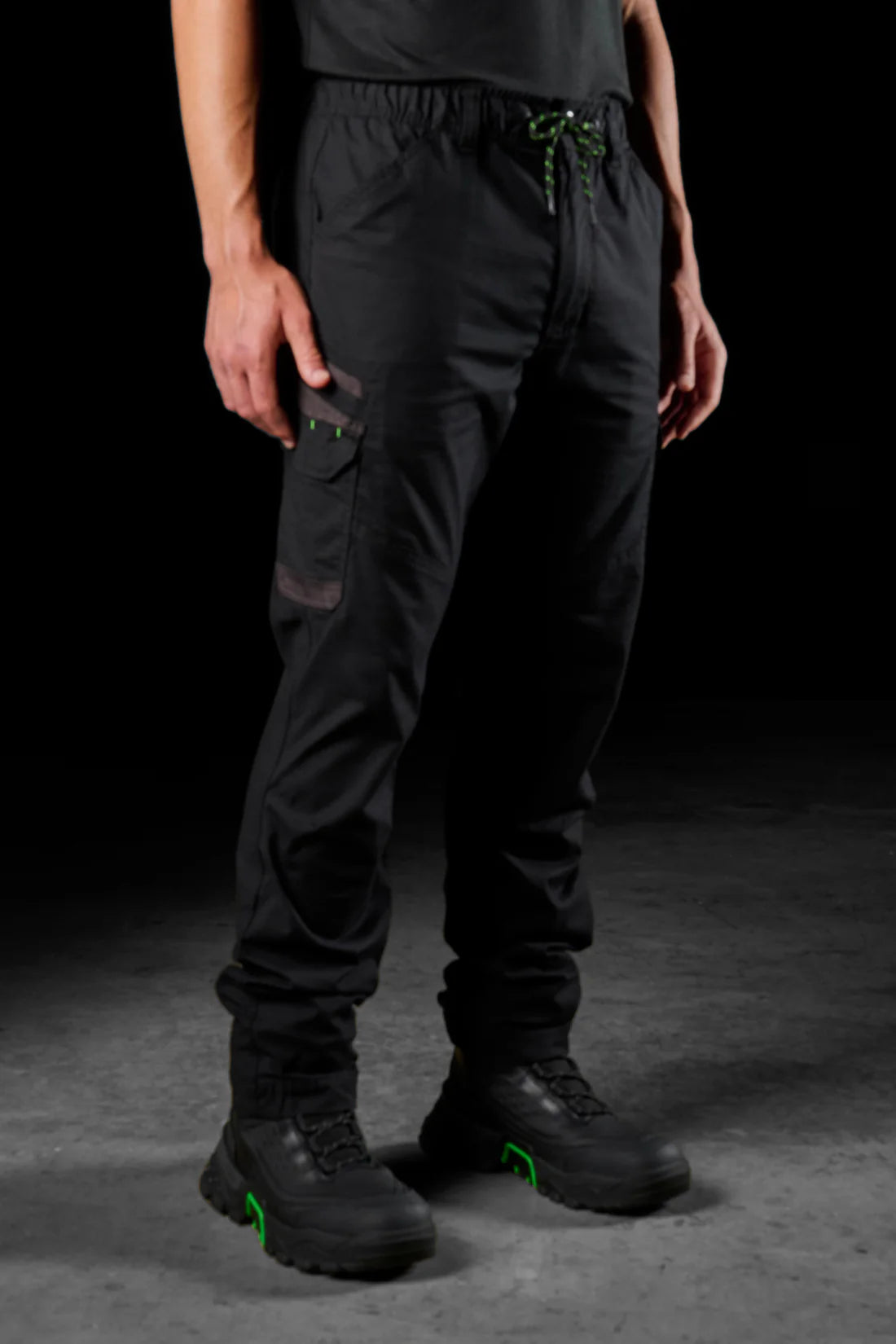 FXD - WP-12 - Elastic Waist Stretch Ripstop Work Pant_Black