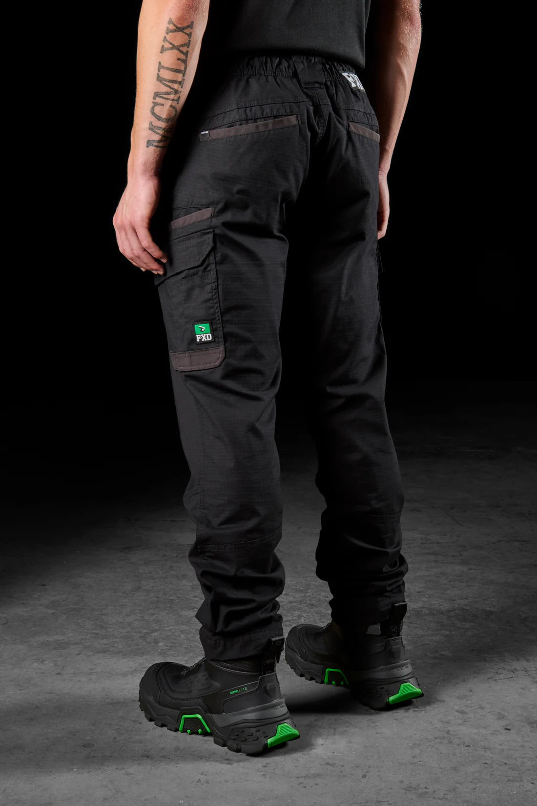 FXD - WP-12 - Elastic Waist Stretch Ripstop Work Pant_Black