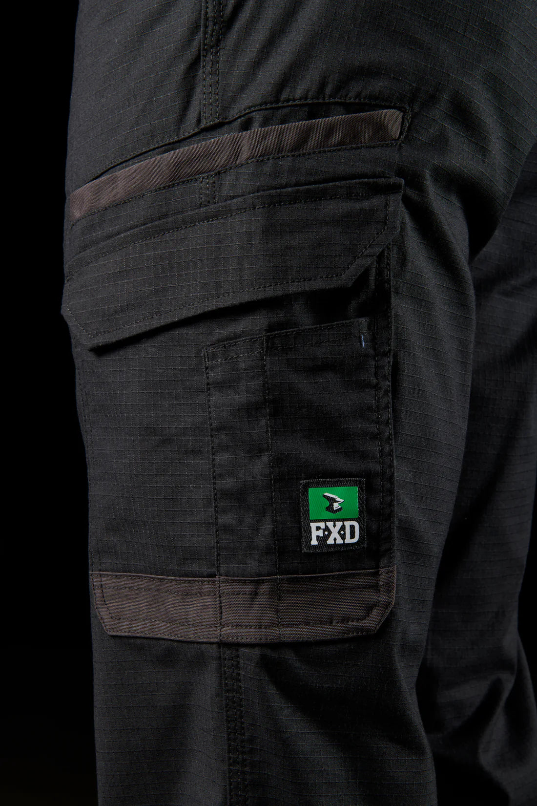 FXD - WP-12 - Elastic Waist Stretch Ripstop Work Pant_Black