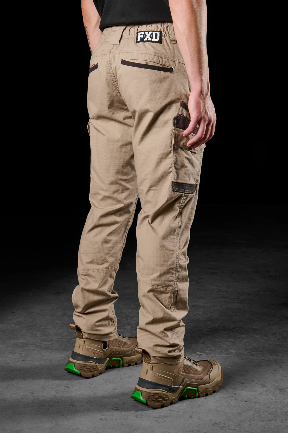 FXD - WP-12 - Elastic Waist Stretch Ripstop Work Pant_Khaki