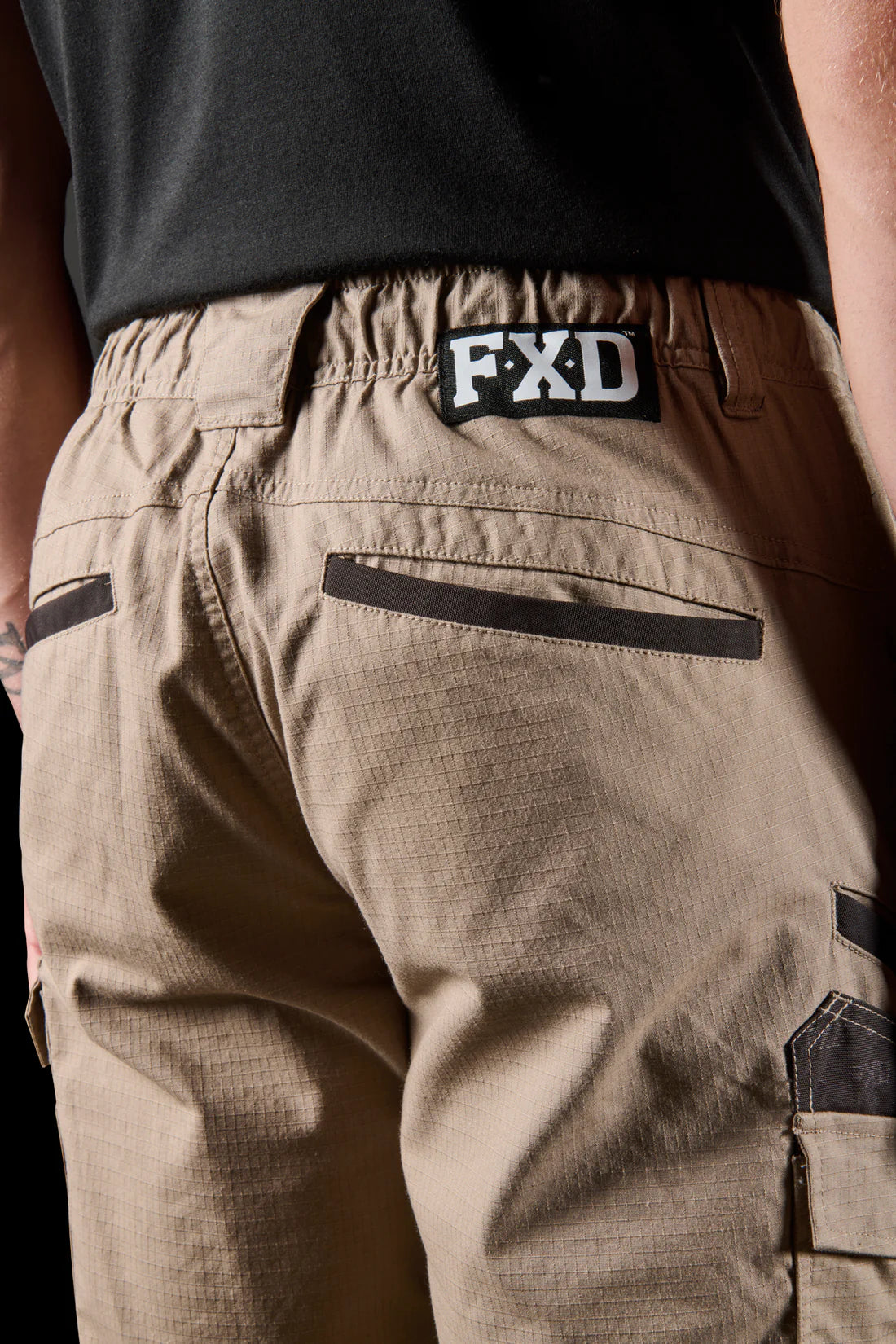 FXD - WP-12 - Elastic Waist Stretch Ripstop Work Pant_Khaki