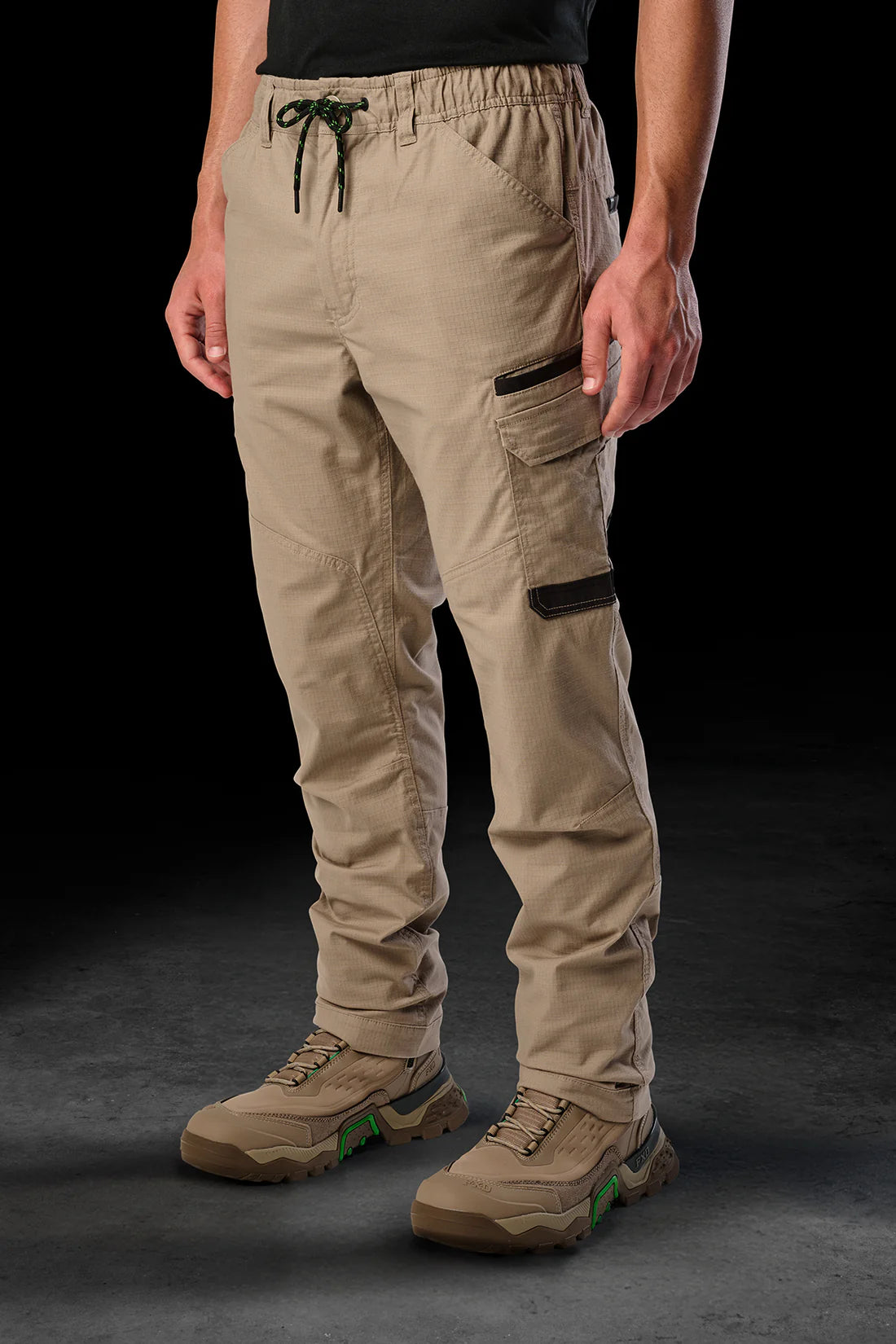 FXD - WP-12 - Elastic Waist Stretch Ripstop Work Pant_Khaki
