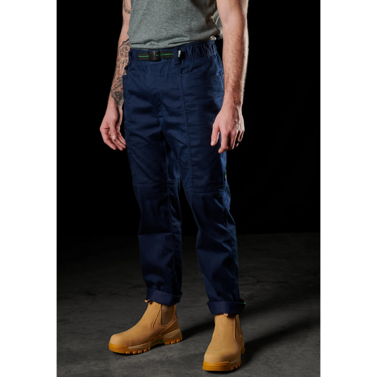 FXD - WP-6 - Elastic Waist Stretch Work Pant with integrated belt_Navy