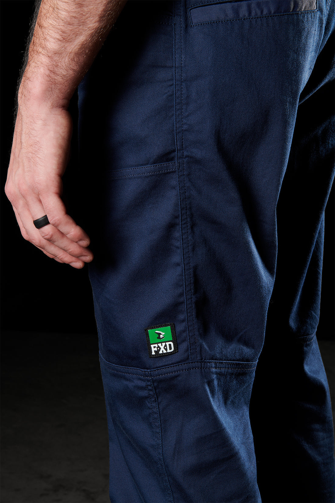 FXD - WP-6 - Elastic Waist Stretch Work Pant with integrated belt_Navy