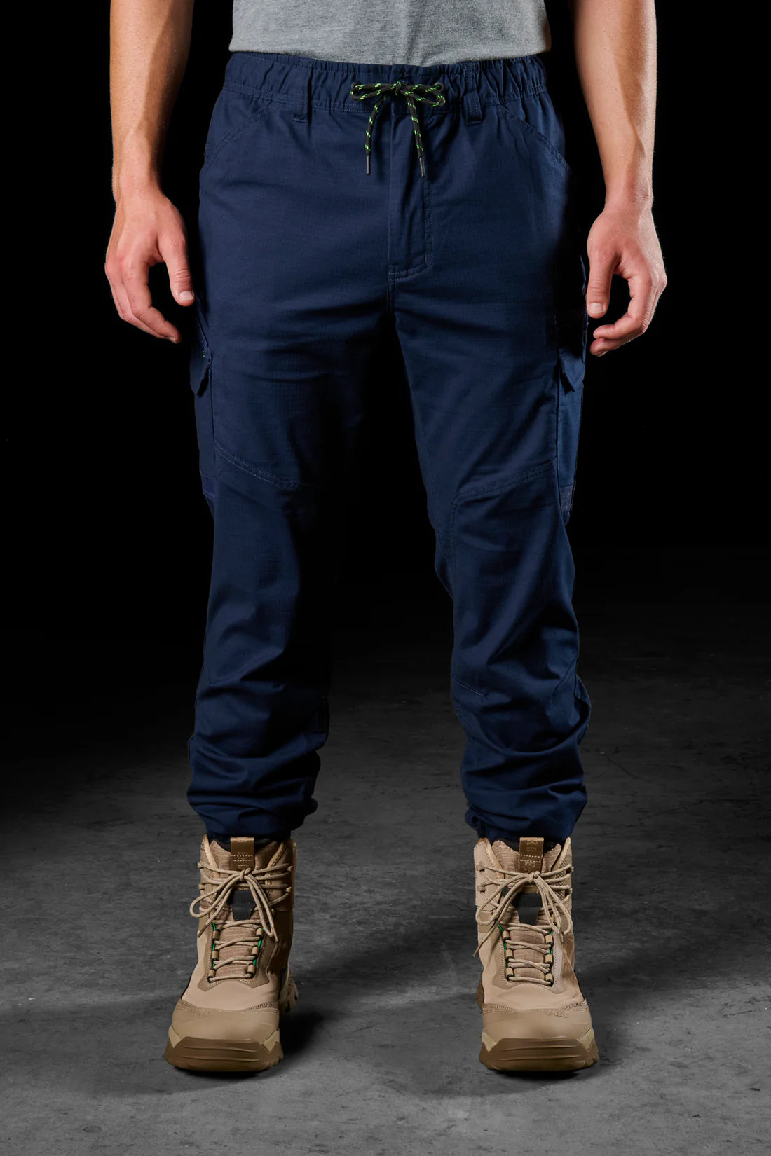 FXD - WP-12C - Cuffed Elastic Waist Stretch Ripstop Work Pant_Navy