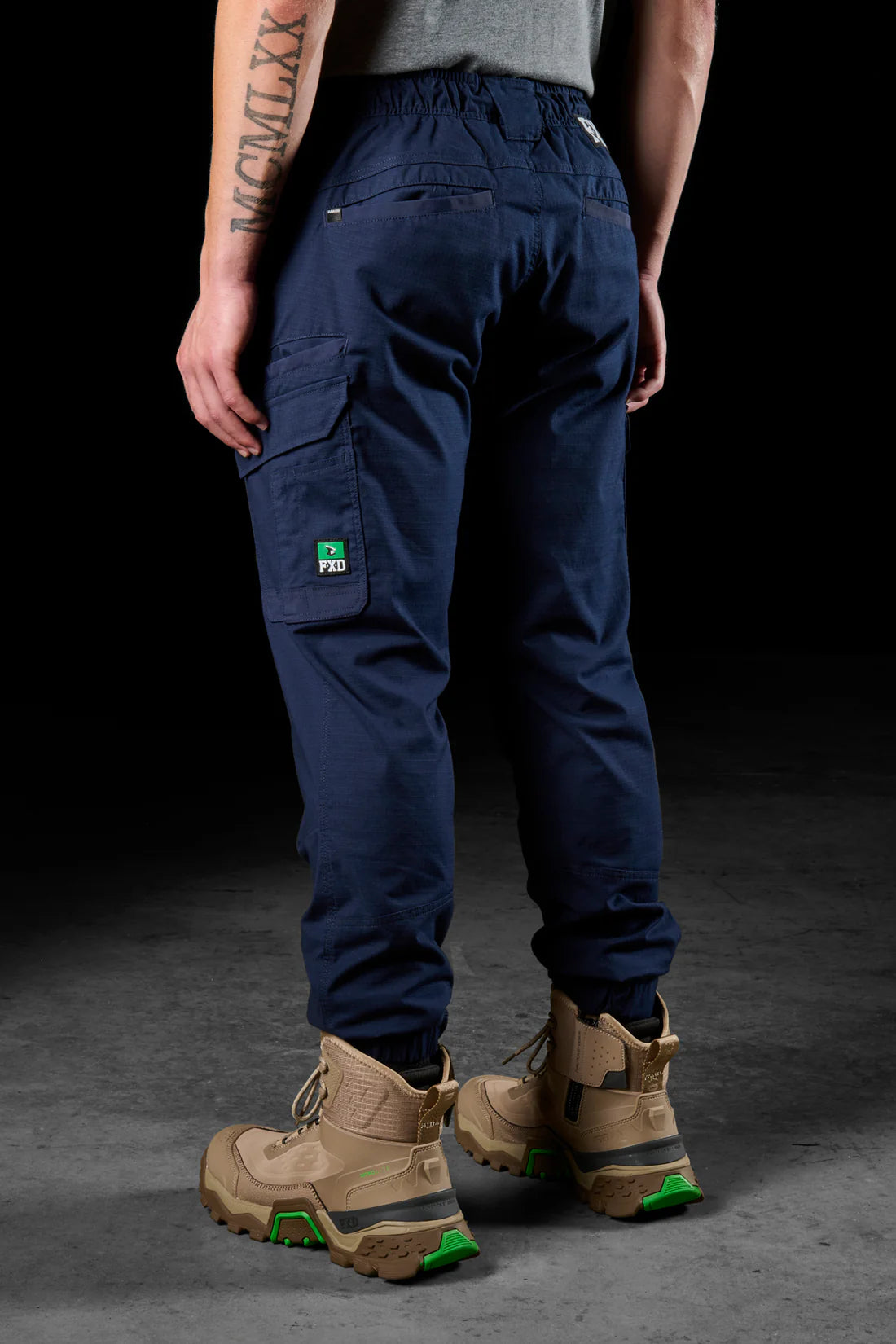FXD - WP-12C - Cuffed Elastic Waist Stretch Ripstop Work Pant_Navy