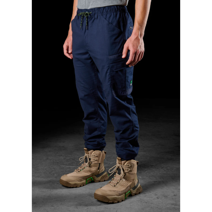 FXD - WP-12C - Cuffed Elastic Waist Stretch Ripstop Work Pant_Navy