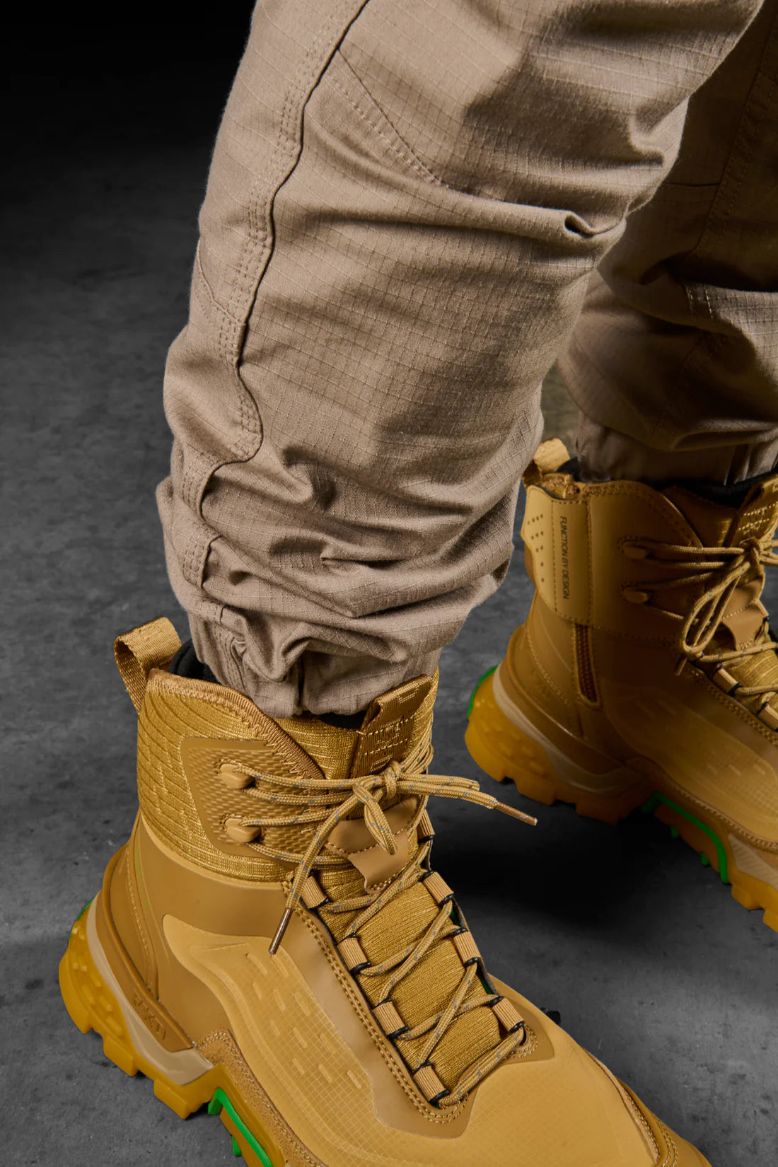 FXD - WP-12C - Cuffed Elastic Waist Stretch Ripstop Work Pant_Khaki