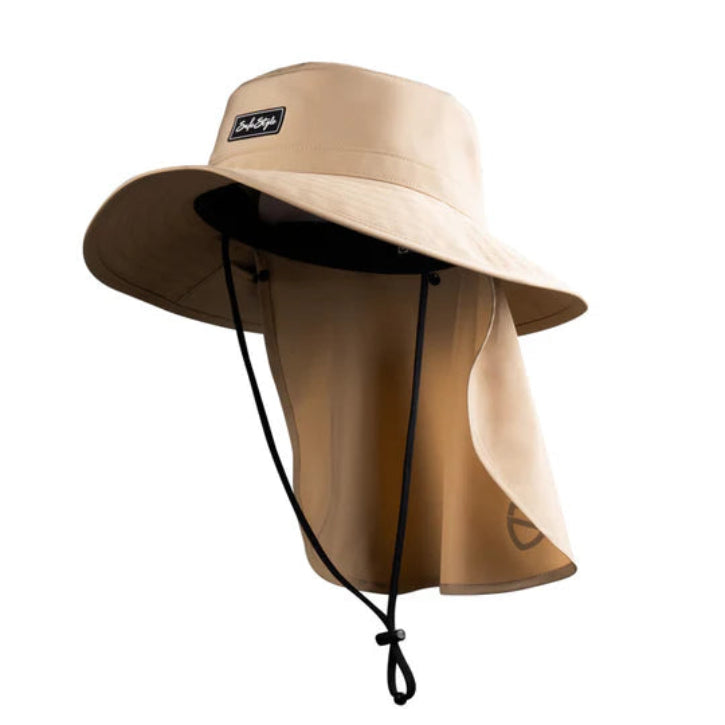 Safestyle - Worksite to Weekend Bucket Hat with Flap-Tan_WTWBTL100