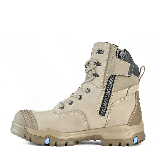 BATA - WOODSIE - HIGH LEG ZIP SIDED SLATE BOOT PU/RUBBER_804-89045