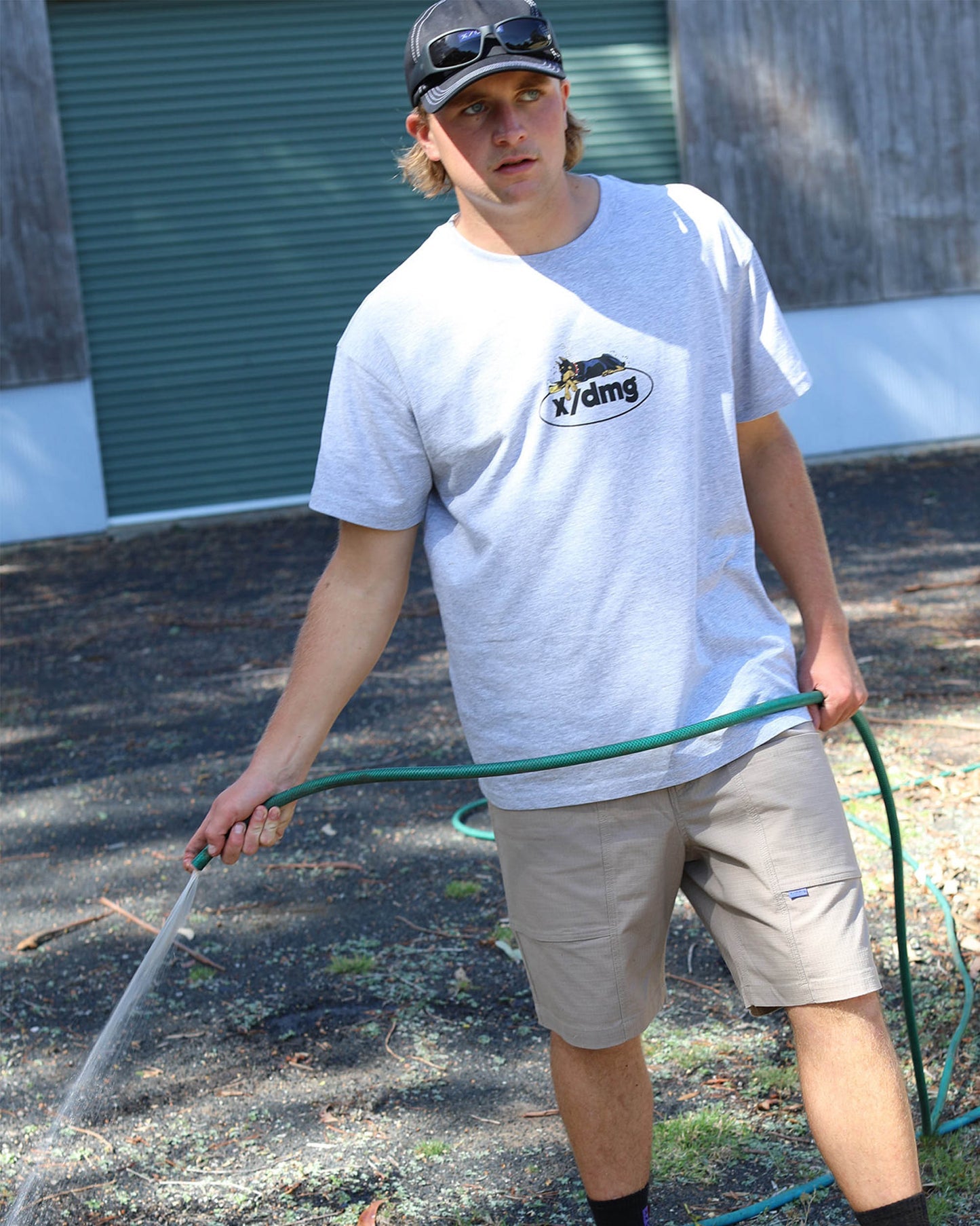 x/dmg - US-4_X-Utility Tech Short Elastic Waist_Khaki