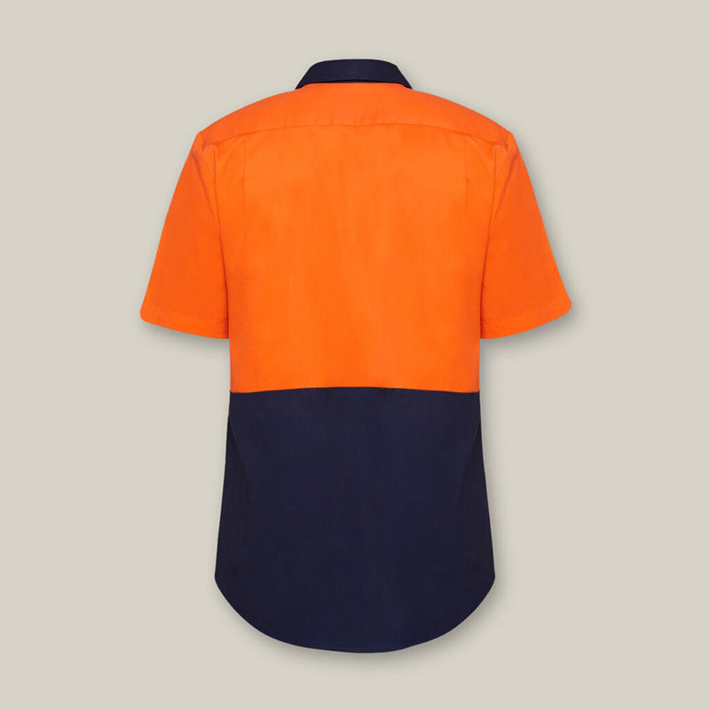 Hard Yakka - S/SL HI VIS SHIRT_Orange/Navy - Y04620