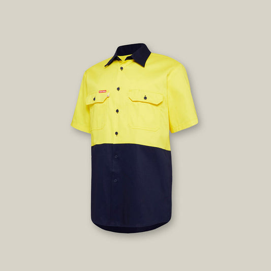 Hard Yakka - S/SL HI VIS SHIRT_Yellow/Navy - Y04620