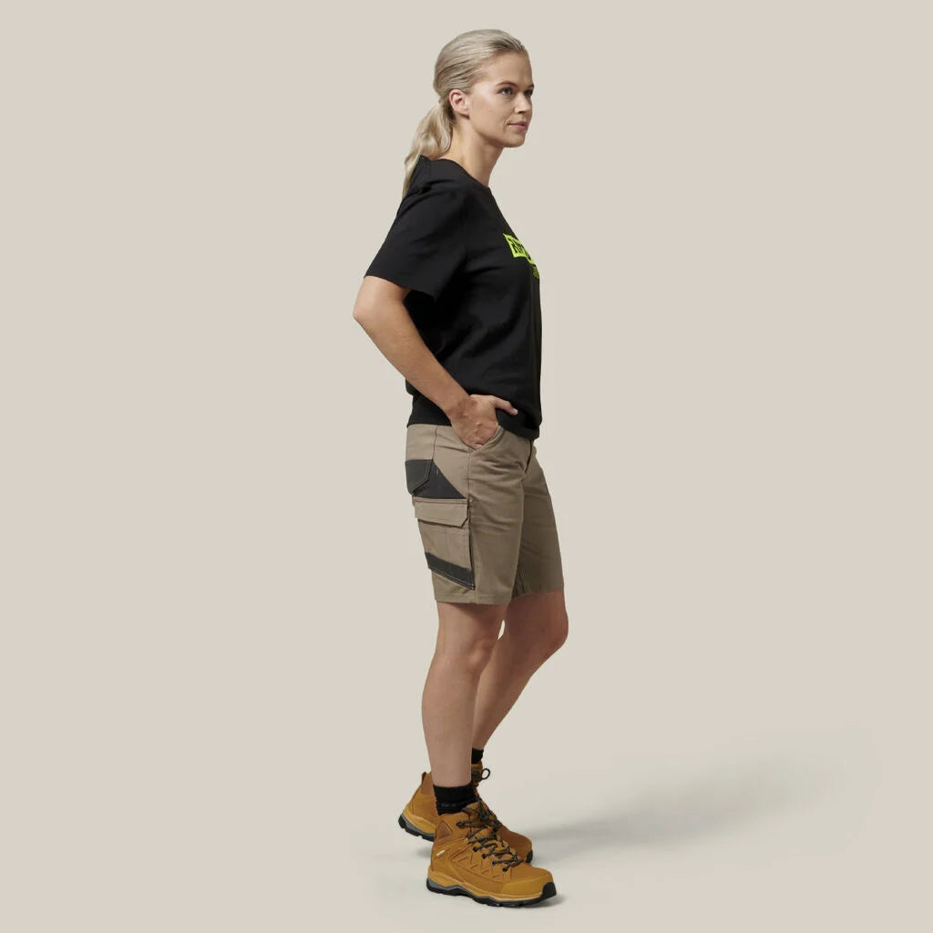 Hard Yakka-WMS RAPTOR MID SHORT-Cargo Shorts_Desert - Y08228