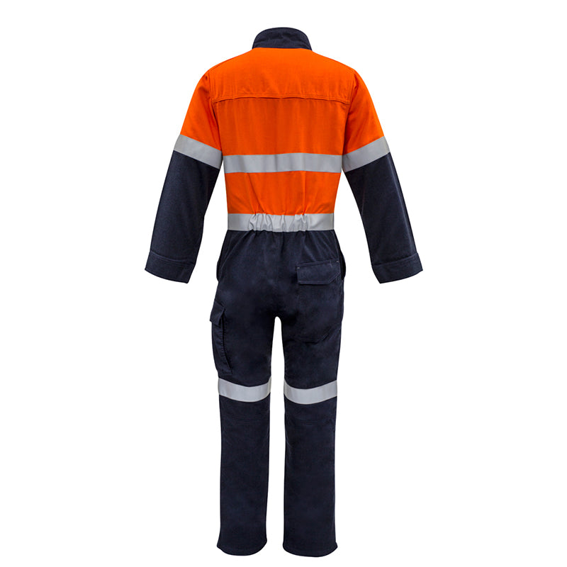 Syzmik - Flame Resistant Overall-MODA Tech HRC/PPE2 Hi Vis Taped -Orange/Navy_Orange/Navy - ZC525