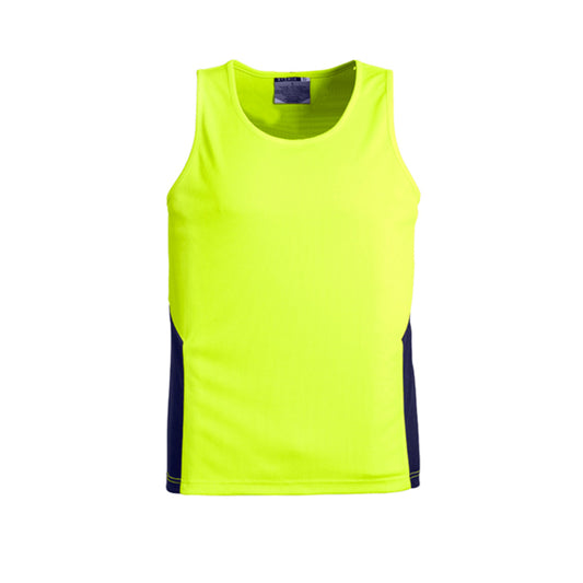 Syzmik - Hi Vis Squad Singlet - 100% Poly_Yellow/Navy - ZH239