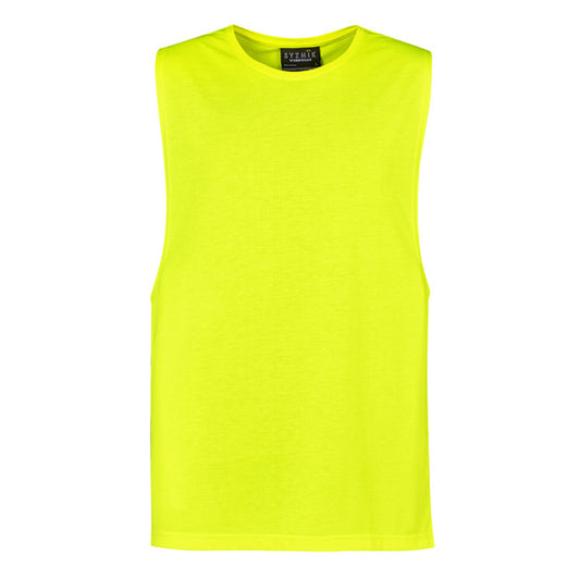 Syzmik - Hi Vis Sleevles Tee_Yellow - ZH297