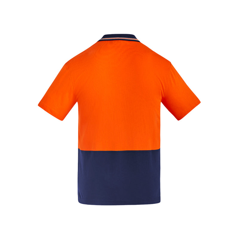 Syzmik - Basic Hi Vis Polo 100% Cotton S/S_Orange/Navy - ZH435