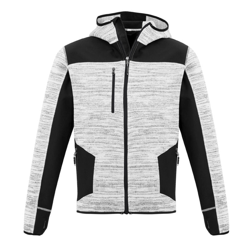 Syzmik - Streetworx Reinforced Knit Hoodie - Full Zip_Grey/Black - ZT360