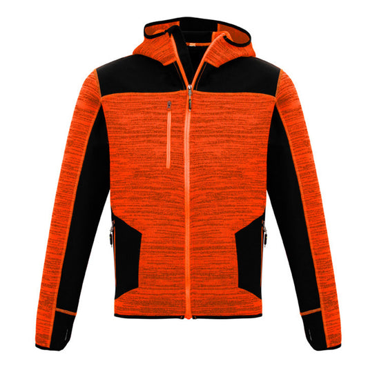 Syzmik - Streetworx Reinforced Knit Hoodie - Full Zip_Orange/Black - ZT360