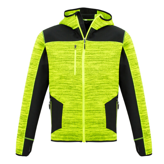 Syzmik - Streetworx Reinforced Knit Hoodie - Full Zip_Yellow/Black - ZT360