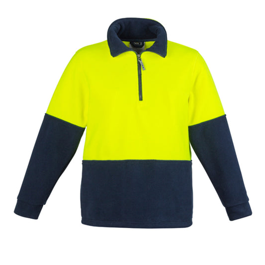 Syzmik - D/O Fleece Jumper -Yellow/Navy -_Yellow/Navy - ZT460