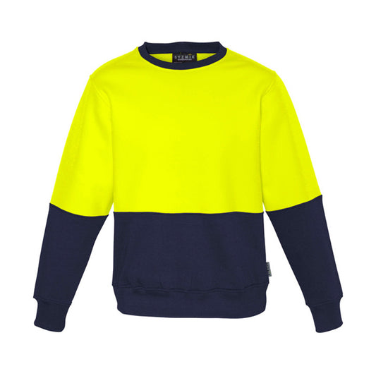 Syzmik - Hi Vis Crew Sweatshirt_Yellow/Navy - ZT475
