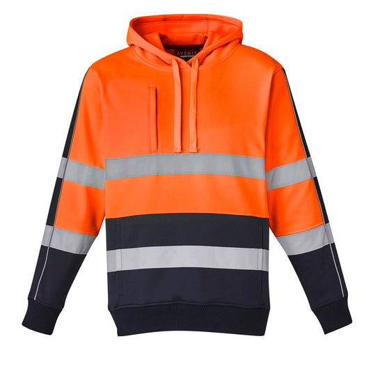 Syzmik - Hi Vis Stretch Hoodie - Biomotion Taped_Orange/Navy - ZT483