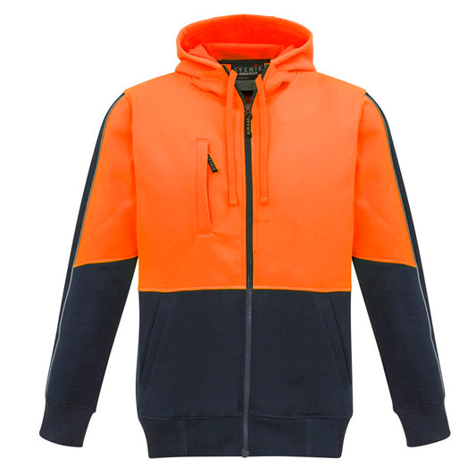 Syzmik - Hi Vis Full Zip Hoodie_Orange/Navy - ZT485