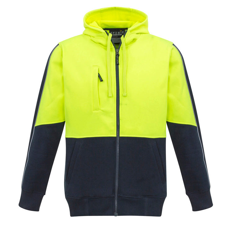 Syzmik - Hi Vis Full Zip Hoodie_Yellow/Navy - ZT485