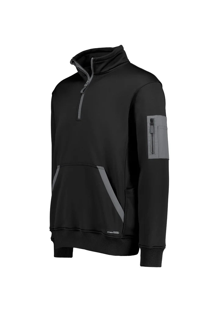 Syzmik - Unisex Streetworx Water Resistant 1/4 Zip Pullover-Black_ZT665