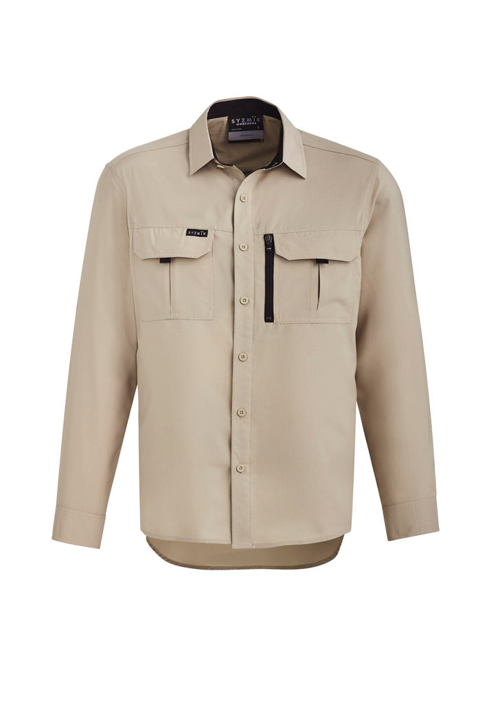 Syzmik - Mens Outdoor Shirt L/S -SAND -_Sand - ZW460