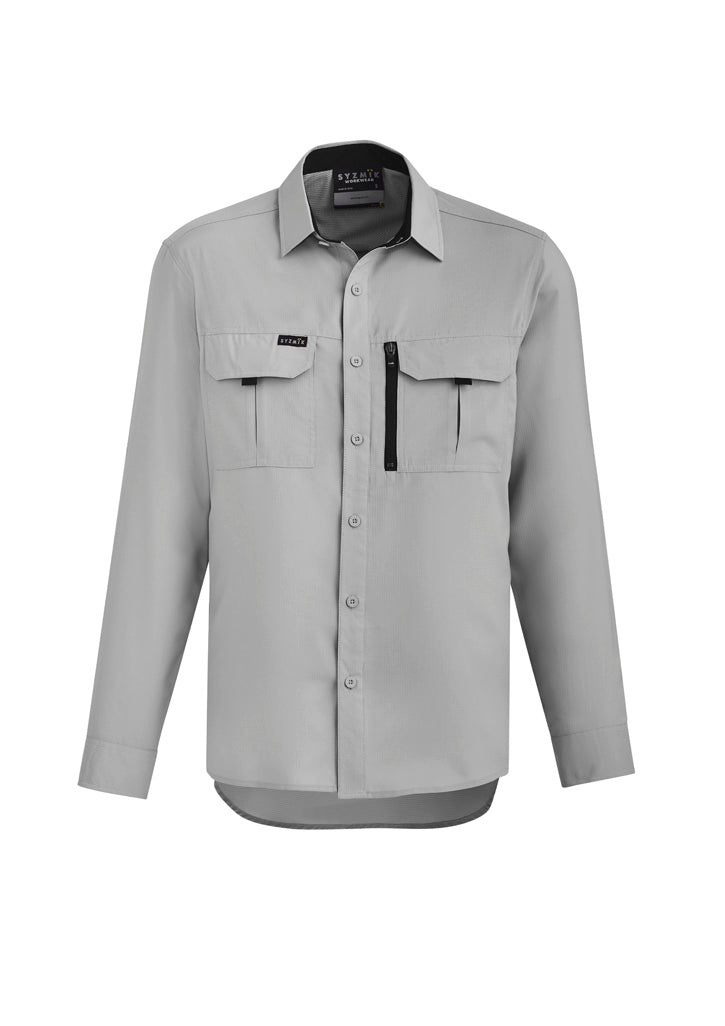 Syzmik - Mens Outdoor Shirt L/S -STONE -_Stone - ZW460