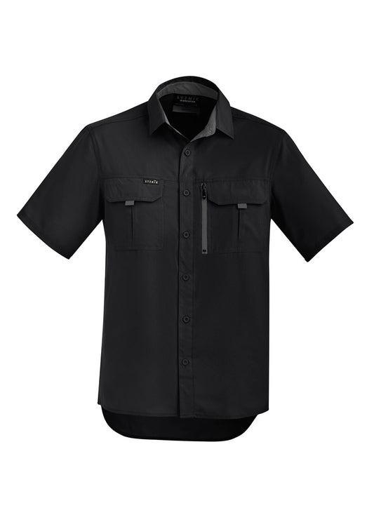Syzmik - Mens Outdoor Shirt S/S -BLACK -_Black - ZW465
