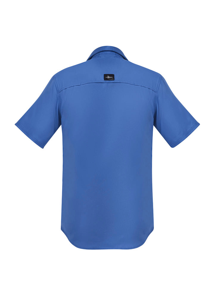 Syzmik - Mens Outdoor Shirt S/S -BLUE -_Blue - ZW465