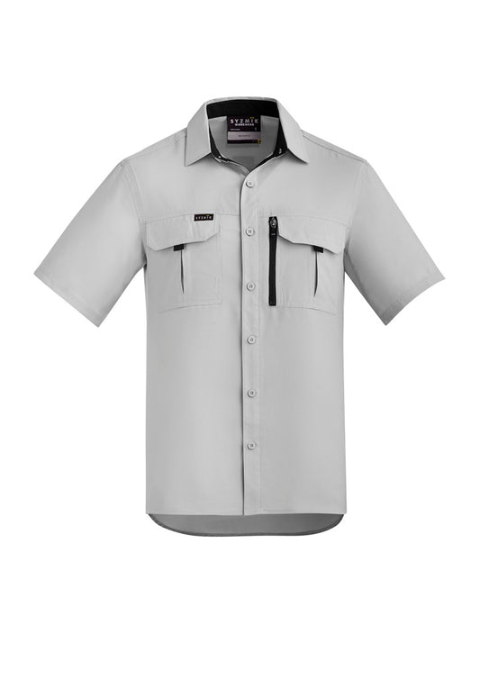 Syzmik - Mens Outdoor Shirt S/S -STONE -_Stone - ZW465