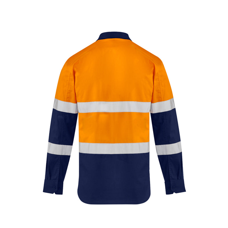 Syzmik - Lightweight Biomotion Work Shirt - 100% Cotton_Orange/Navy - ZW520