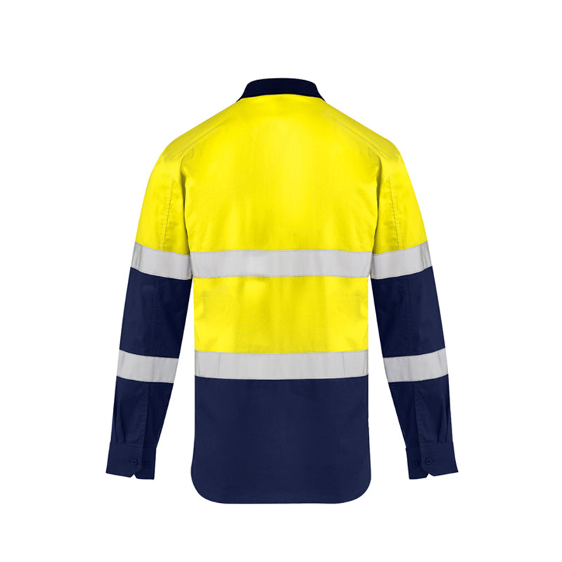Syzmik - Lightweight Biomotion Work Shirt - 100% Cotton_Yellow/Navy - ZW520