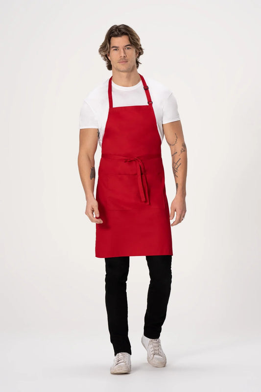 Chef Works - Bib Apron- Red - F8